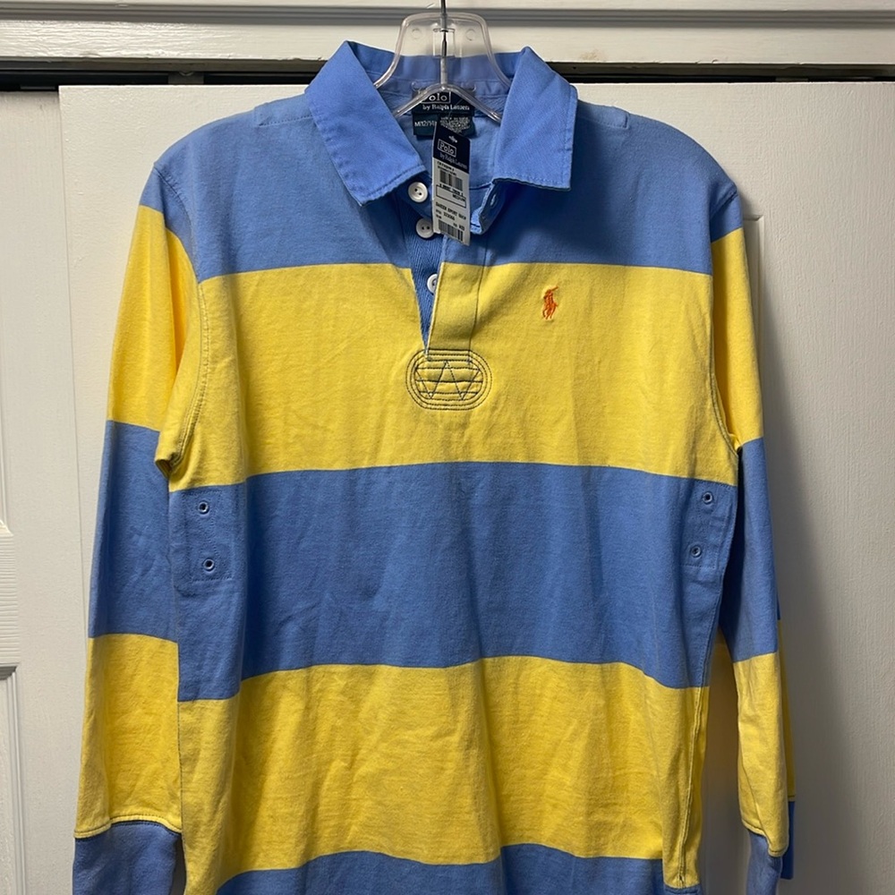 New W/Tag Polo By Ralph Lauren Iconic Rugby Shirt Youth Size Medium 12-14